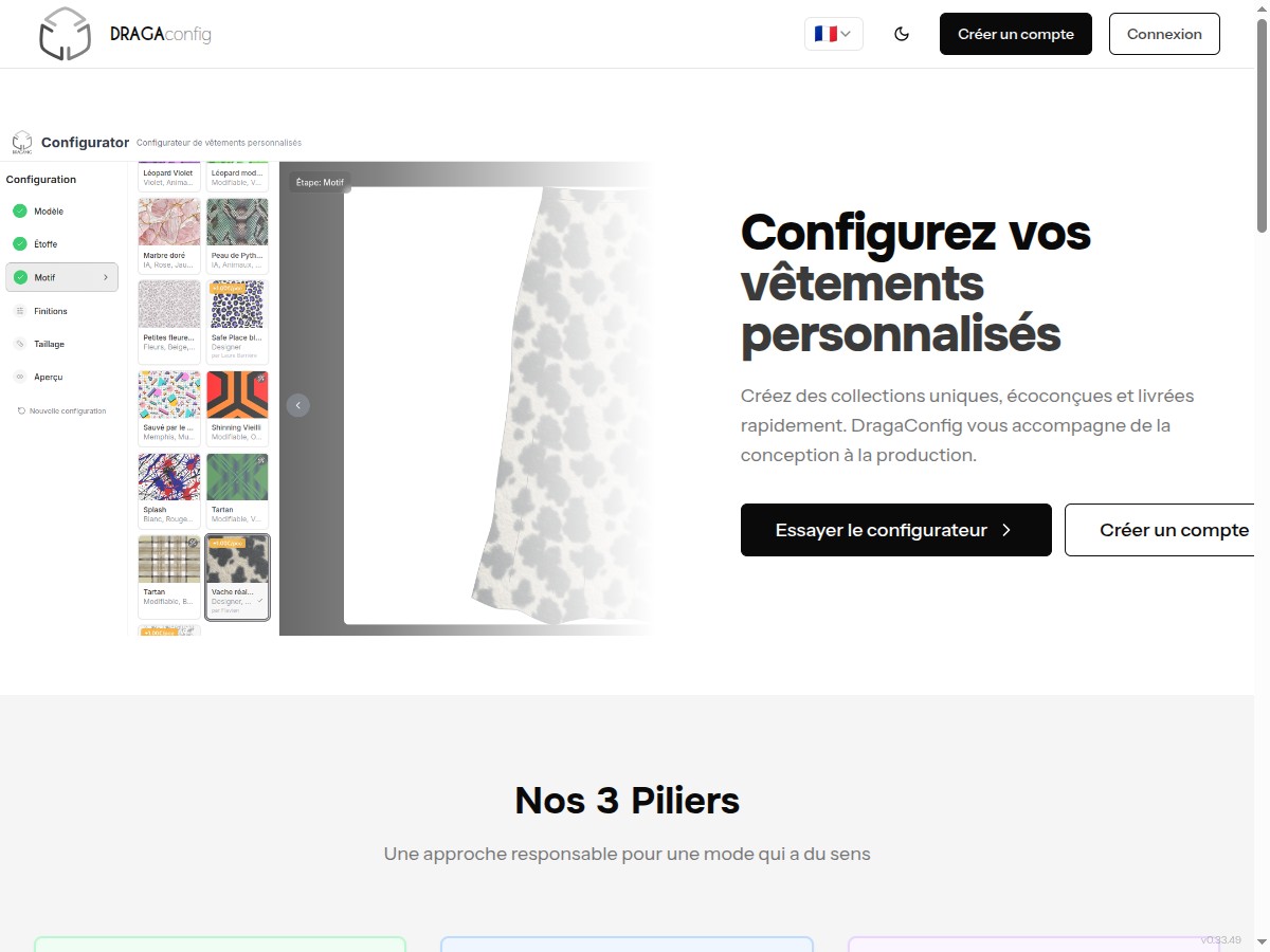 Dragaconfig, configurateur web de collection capsule