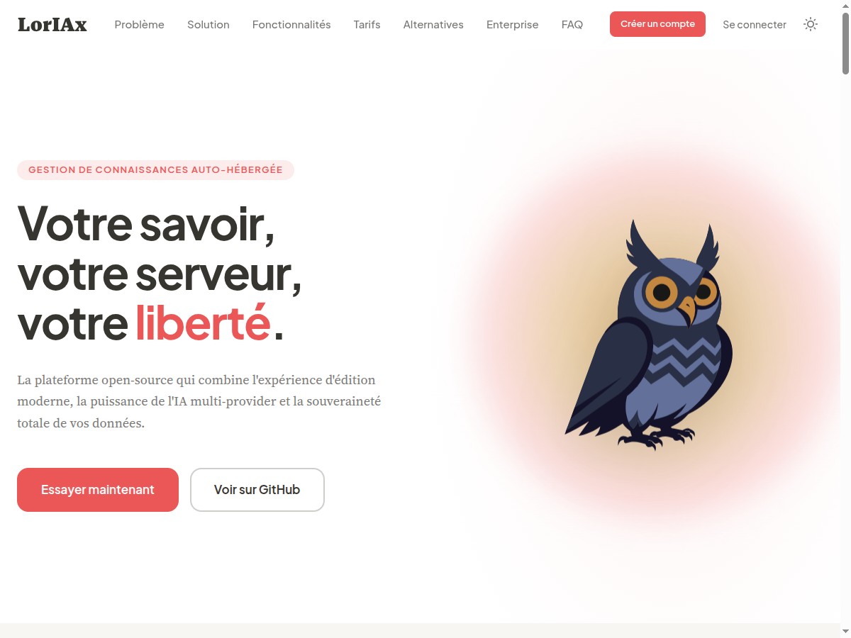 LorIAx, suite collaborative auto-hébergée avec IA intégrée